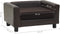 vidaXL - Hondenbank - 60x43x30 - cm - pluche - en - kunstleer - bruin