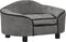 vidaXL - Hondenbank - 67x47x36 - cm - pluche - donkergrijs
