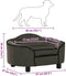 vidaXL - Hondenbank - 67x47x36 - cm - pluche - donkergrijs