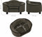 vidaXL - Hondenbank - 67x47x36 - cm - pluche - donkergrijs
