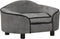 vidaXL - Hondenbank - 67x47x36 - cm - pluche - grijs