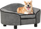 vidaXL - Hondenbank - 67x47x36 - cm - pluche - grijs
