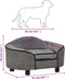 vidaXL - Hondenbank - 67x47x36 - cm - pluche - grijs