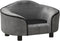 vidaXL - Hondenbank - 67x47x36 - cm - pluche - grijs