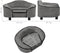 vidaXL - Hondenbank - 67x47x36 - cm - pluche - grijs