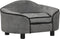 vidaXL - Hondenbank - 67x47x36 - cm - pluche - zwart