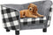 vidaXL - Hondenbank - 68x38x38 - cm - pluche - grijs