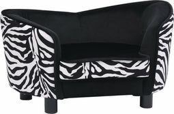 vidaXL - Hondenbank - 68x38x38 - cm - pluche - zwart
