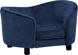 vidaXL - Hondenbank - 69x49x40 - cm - pluche - blauw