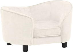 vidaXL - Hondenbank - 69x49x40 - cm - pluche - crèmekleurig