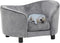 vidaXL - Hondenbank - 69x49x40 - cm - pluche - crèmekleurig