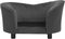 vidaXL - Hondenbank - 69x49x40 - cm - pluche - en - kunstleer - donkergrijs