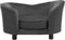vidaXL - Hondenbank - 69x49x40 - cm - pluche - en - kunstleer - donkergrijs
