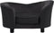 vidaXL - Hondenbank - 69x49x40 - cm - pluche - en - kunstleer - zwart
