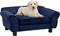 vidaXL - Hondenbank - 72x45x30 - cm - pluche - blauw
