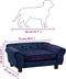 vidaXL - Hondenbank - 72x45x30 - cm - pluche - blauw