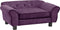 vidaXL - Hondenbank - 72x45x30 - cm - pluche - bordeauxrood