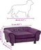 vidaXL - Hondenbank - 72x45x30 - cm - pluche - bordeauxrood