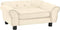 vidaXL - Hondenbank - 72x45x30 - cm - pluche - crèmekleurig
