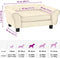 vidaXL - Hondenbank - 72x45x30 - cm - pluche - crèmekleurig
