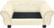 vidaXL - Hondenbank - 72x45x30 - cm - pluche - crèmekleurig