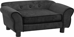 vidaXL - Hondenbank - 72x45x30 - cm - pluche - donkergrijs
