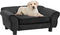 vidaXL - Hondenbank - 72x45x30 - cm - pluche - donkergrijs