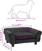 vidaXL - Hondenbank - 72x45x30 - cm - pluche - donkergrijs