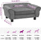vidaXL - Hondenbank - 72x45x30 - cm - pluche - donkergrijs