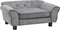 vidaXL - Hondenbank - 72x45x30 - cm - pluche - grijs