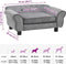 vidaXL - Hondenbank - 72x45x30 - cm - pluche - grijs