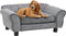 vidaXL - Hondenbank - 72x45x30 - cm - pluche - grijs