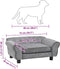 vidaXL - Hondenbank - 72x45x30 - cm - pluche - grijs