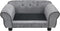 vidaXL - Hondenbank - 72x45x30 - cm - pluche - grijs