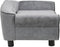 vidaXL - Hondenbank - 72x45x30 - cm - pluche - grijs