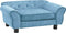 vidaXL - Hondenbank - 72x45x30 - cm - pluche - turquoise