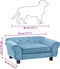 vidaXL - Hondenbank - 72x45x30 - cm - pluche - turquoise