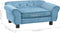 vidaXL - Hondenbank - 72x45x30 - cm - pluche - turquoise