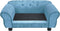 vidaXL - Hondenbank - 72x45x30 - cm - pluche - turquoise