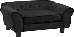 vidaXL - Hondenbank - 72x45x30 - cm - pluche - zwart