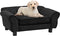 vidaXL - Hondenbank - 72x45x30 - cm - pluche - zwart