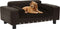 vidaXL - Hondenbank - 81x43x31 - cm - pluche - en - kunstleer - bruin