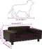 vidaXL - Hondenbank - 81x43x31 - cm - pluche - en - kunstleer - bruin