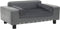 vidaXL - Hondenbank - 81x43x31 - cm - pluche - en - kunstleer - grijs