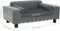 vidaXL - Hondenbank - 81x43x31 - cm - pluche - en - kunstleer - grijs