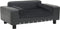 vidaXL - Hondenbank - 81x43x31 - cm - pluche - en - kunstleer - donkergrijs