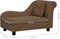 vidaXL - Hondenbank - met - kussen - 83x44x44 - cm - pluche - bruin