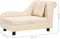 vidaXL - Hondenbank - met - kussen - 83x44x44 - cm - pluche - crèmekleurig