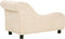 vidaXL - Hondenbank - met - kussen - 83x44x44 - cm - pluche - crèmekleurig