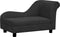 vidaXL - Hondenbank - met - kussen - 83x44x44 - cm - pluche - zwart